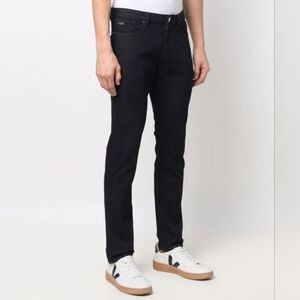Emporio Armani J75 slim-fit jeans in a Black washed denim color